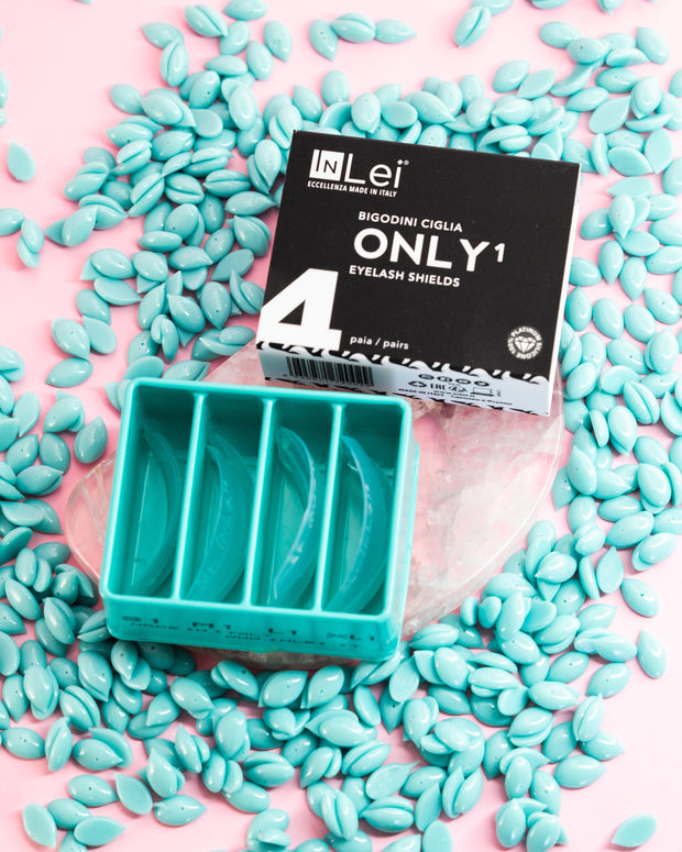 ONLY1 InLei® - Bigodini in silicone per ciglia mix 4 misure S1/M1/L1/XL1 effetto naturale